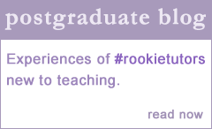 Read our Postgraduate blog for insights from rookie tutors.